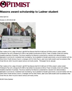 masons-award-scholarship-to-ladner-student